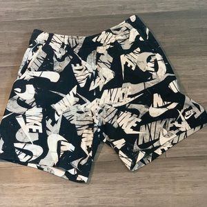 Black and white Nike shorts
